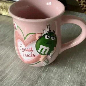 Vintage  green M&M ceramic mug